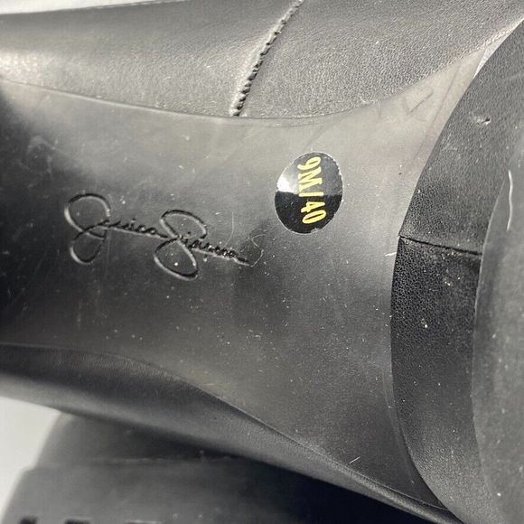 Jessica Simpson Boots  9 Red Black Tartan Plaid Platform Boots Edgy Hunter - Picture 11 of 11